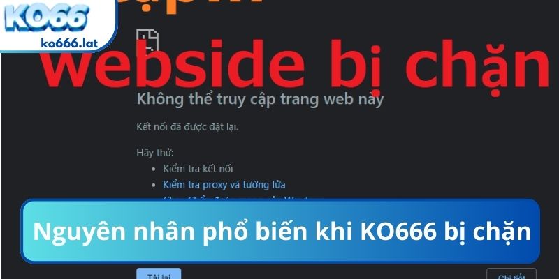 Nguyên nhân phổ biến khi KO666 bị chặn